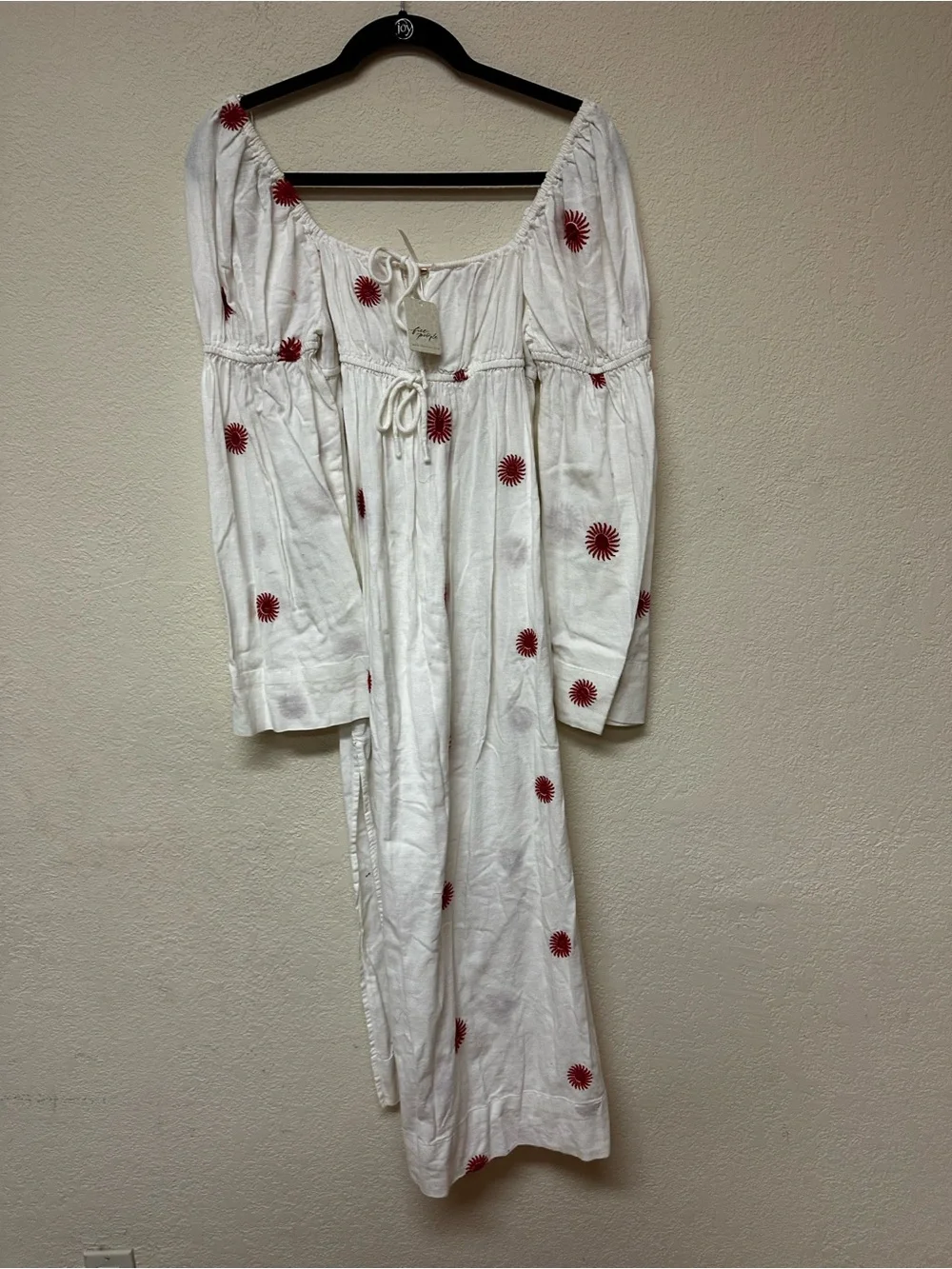 Free People NWT Emory Embroidered Midi Dress size XS